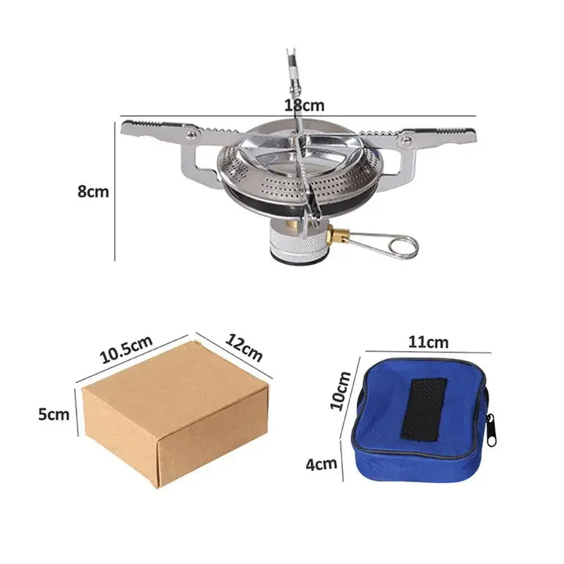 Portable Foldable Camping Gas Stove Silver-1