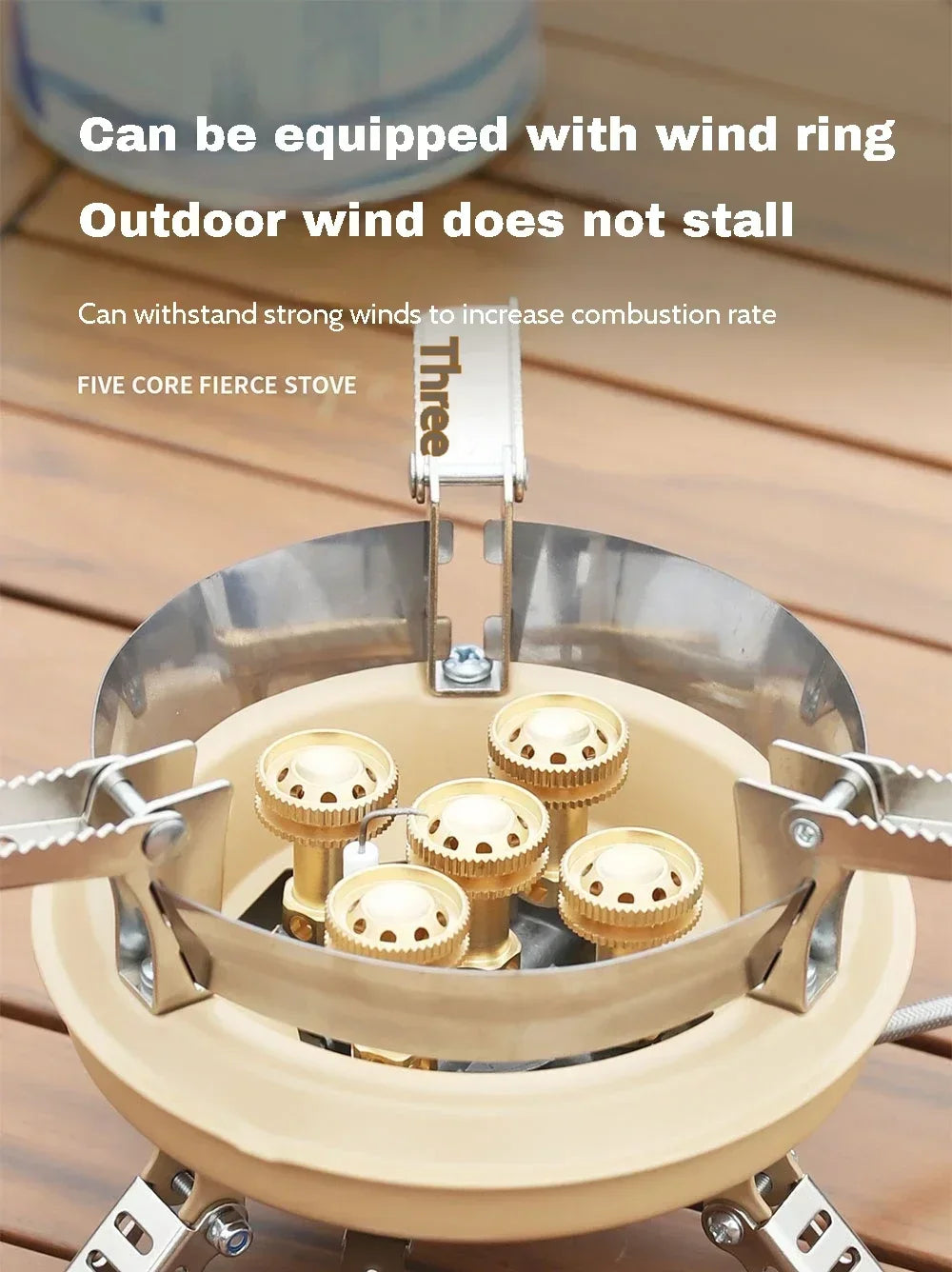 High-Pressure Camping Gas Stove Khaki-4