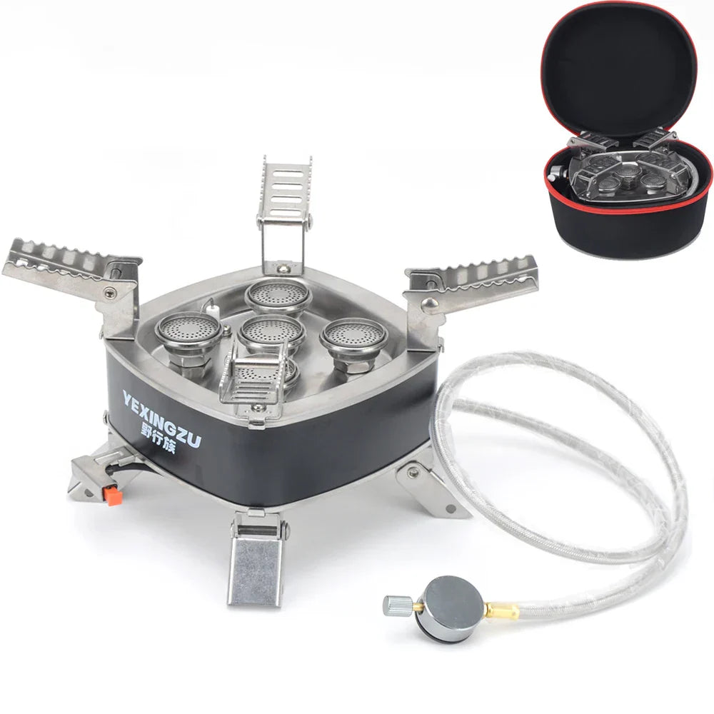 12800W Outdoor Camping Gas Stove Grey-0