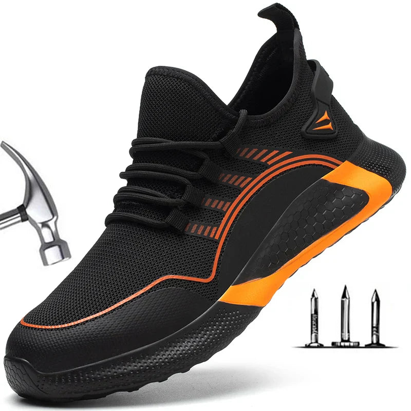 Safety Toe Work Shoes for Men Women (orange)-1