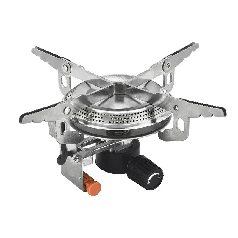 Camping Gas Stove Head Split-Type Butane Stove Silver-0