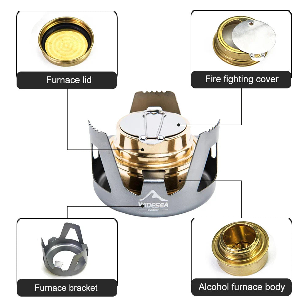 High-Quality Portable Alcohol Stove Grey-4