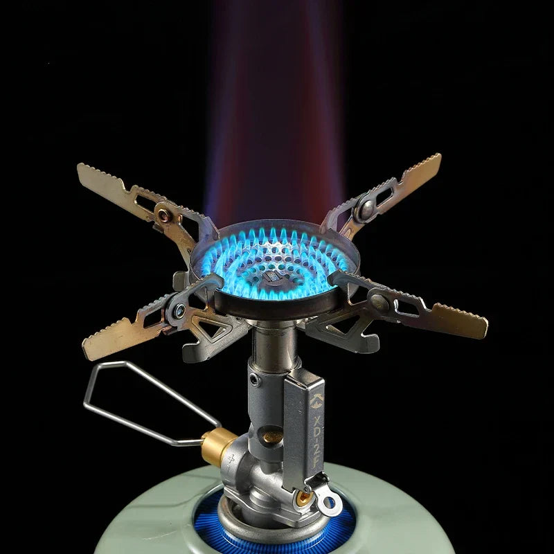 Adjustable Mini Camping Gas Stove Silver-1