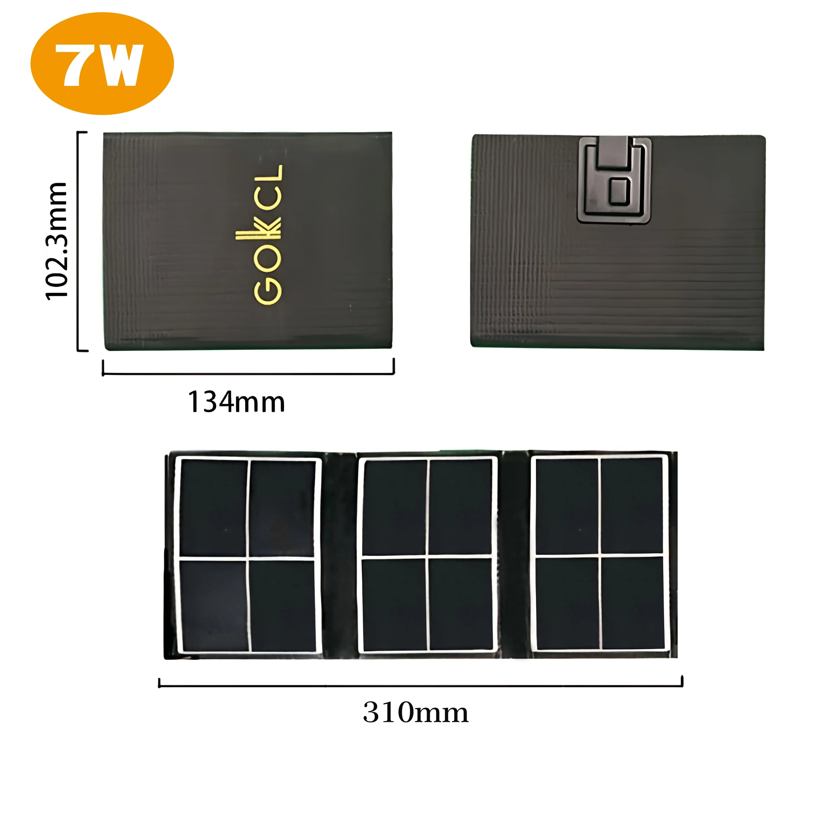 Portable Solar Charger, Waterproof High-Efficiency Monocrystalline Panel for Camping, Hiking, Travel & Emergency Power-5