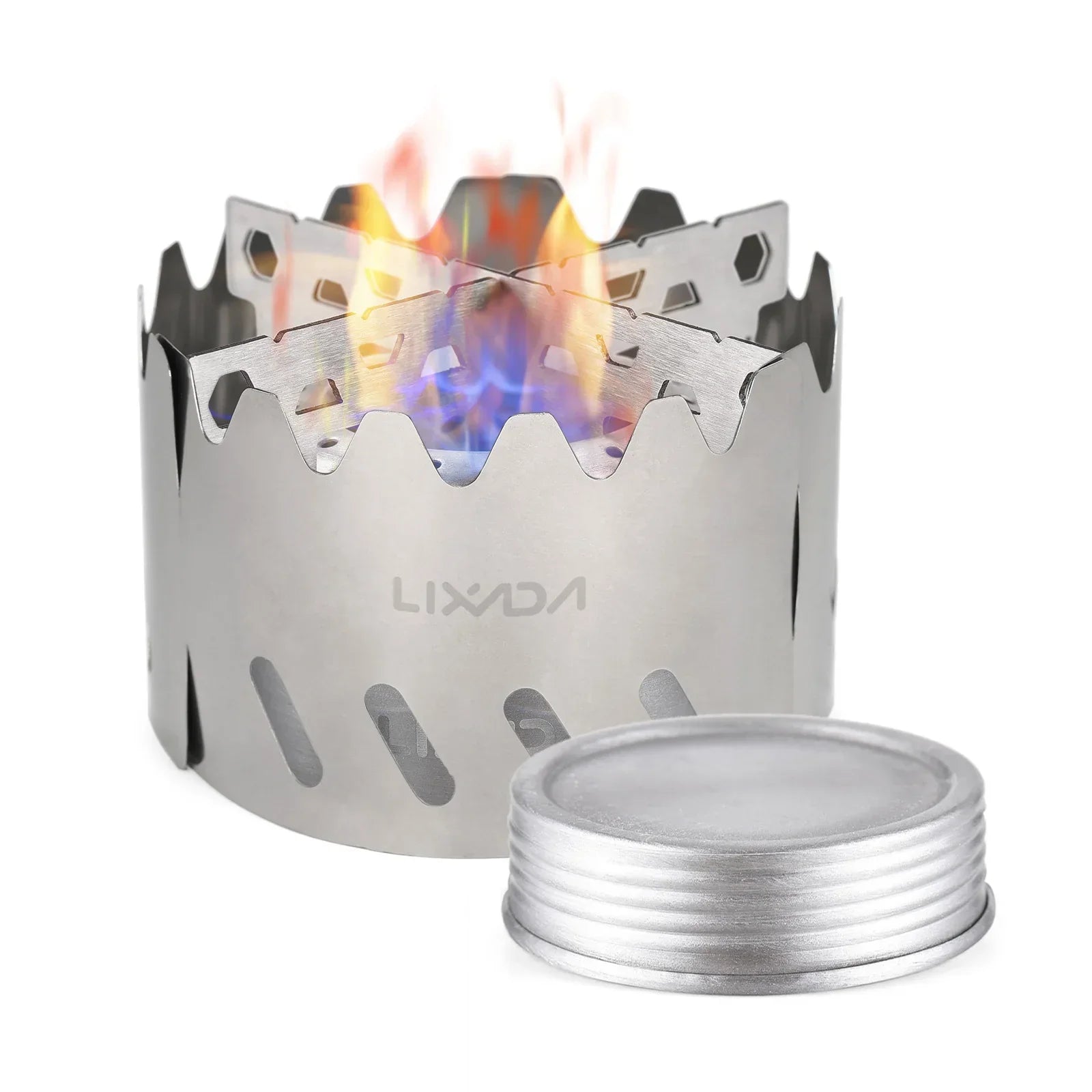 Alcohol Stove Set with Windshield Silver-3