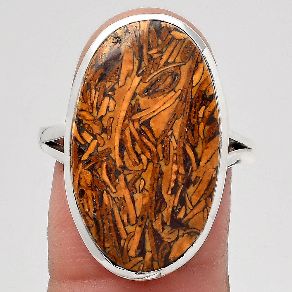 Coquina Fossil Jasper - India Ring size-8.5 R-1005 SDR246727-0