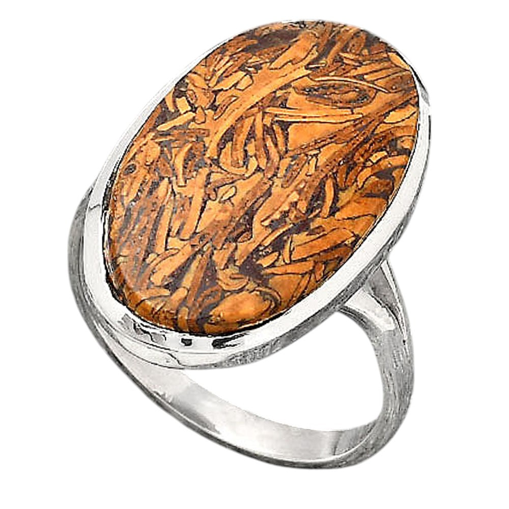 Coquina Fossil Jasper - India Ring size-8.5 R-1005 SDR246727-1