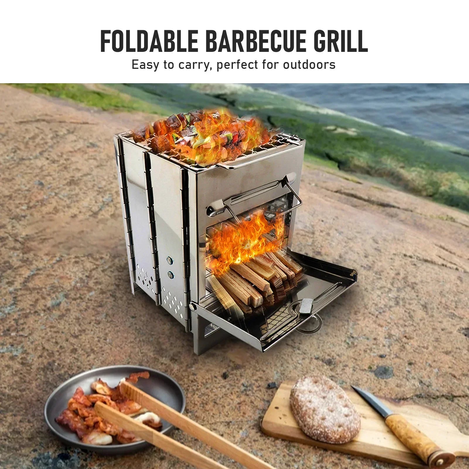 Wood Stove Stainless Steel-1