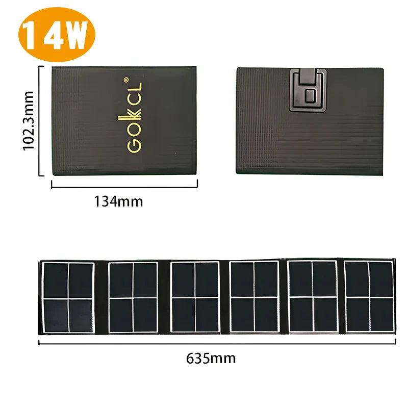 Portable Solar Charger, Waterproof High-Efficiency Monocrystalline Panel for Camping, Hiking, Travel & Emergency Power-6
