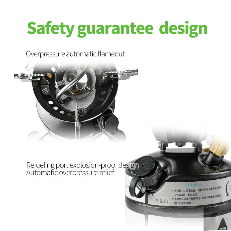 Outdoor Gasoline Camping Stove Black-3