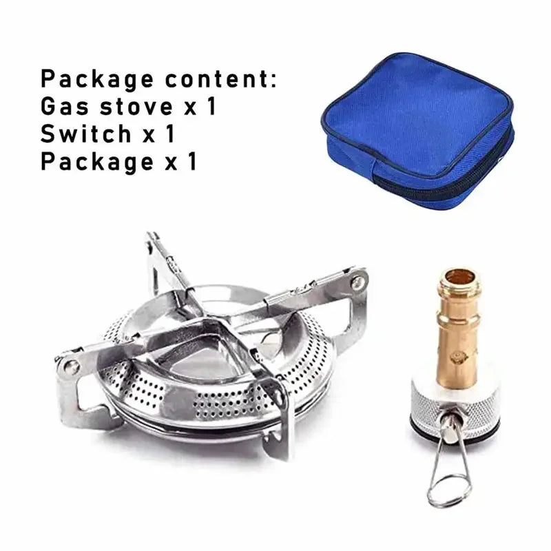 Portable Foldable Camping Gas Stove Silver-2