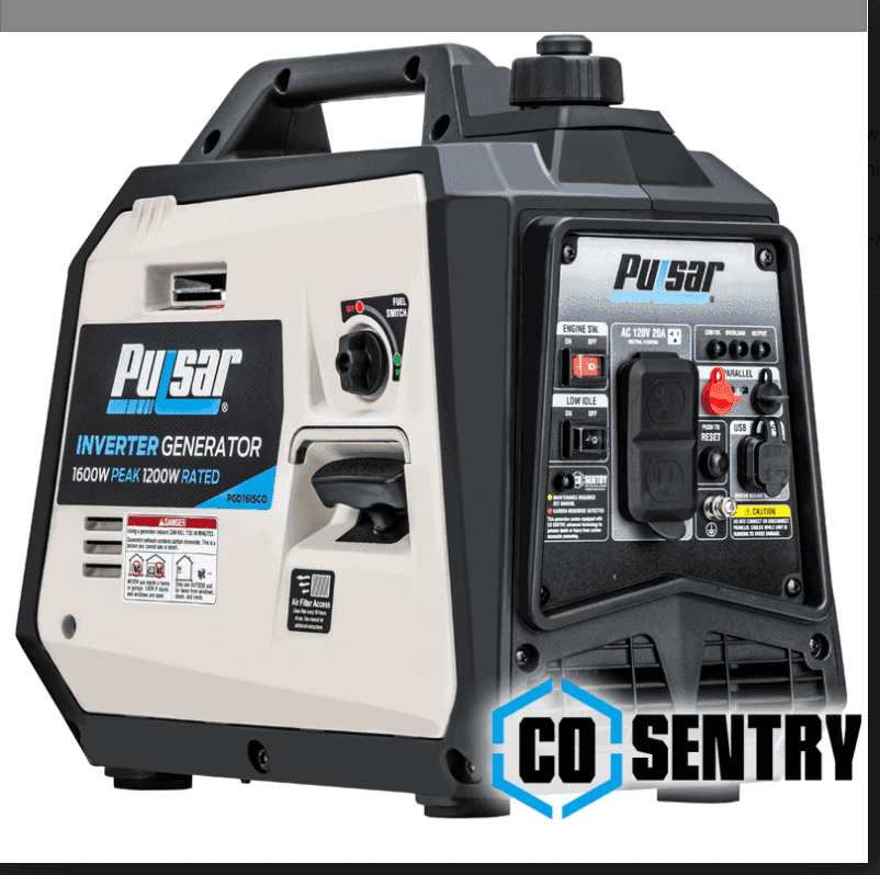 Pulsar Ultra Light Quiet 1600W Portable Gas Inverter Generator CARB Compliant 0.6-Gallon Fuel Tank-0
