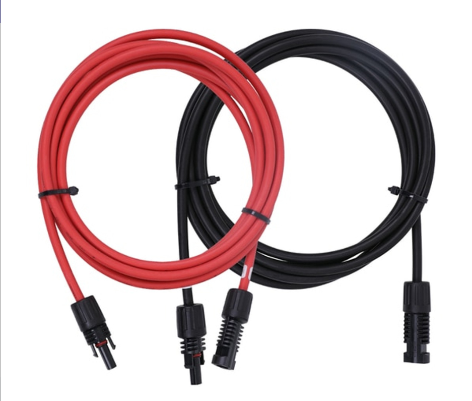 Solar Extension Cables With MC4 Connectors One Pair Red+Black-0