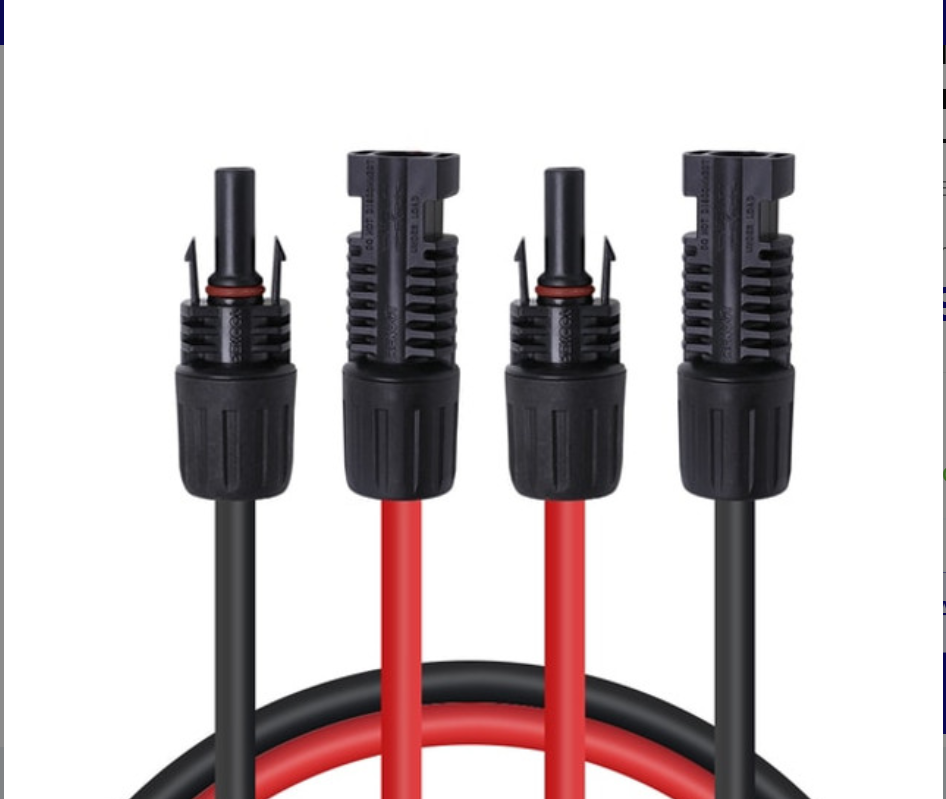 Solar Extension Cables With MC4 Connectors One Pair Red+Black-1