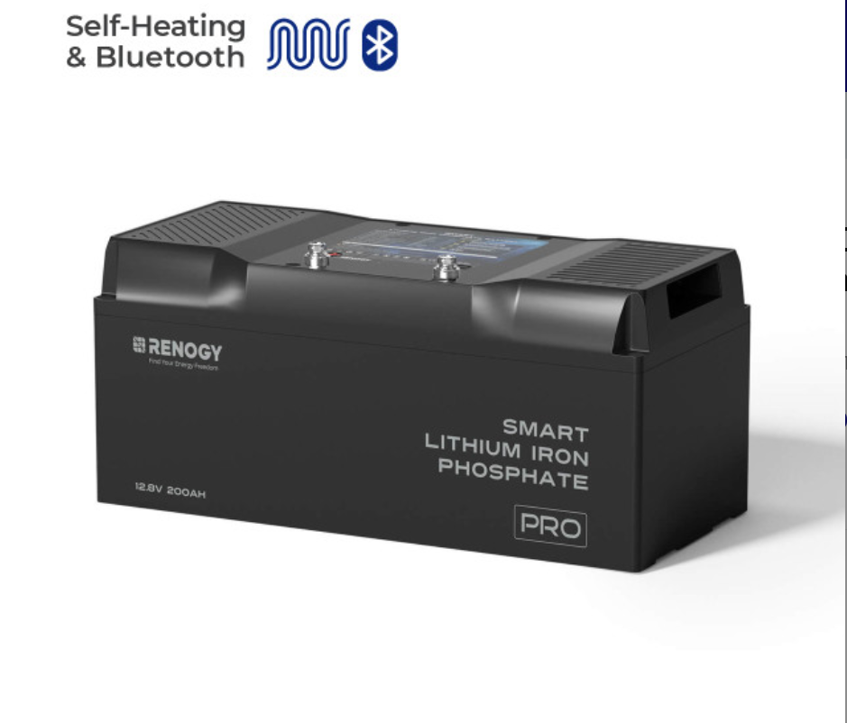 Pro- 12V 200Ah Smart Lithium Iron Phosphate Battery w/ Bluetooth & Self-Heating-0