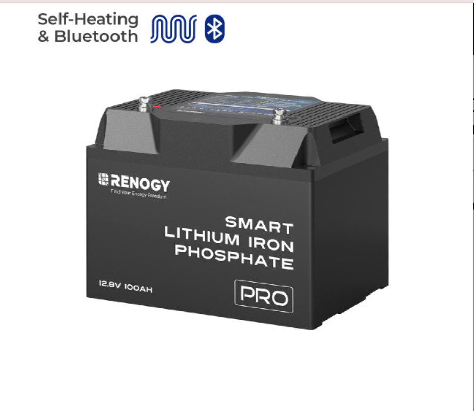 Pro- 12V 100Ah Smart Lithium Iron Phosphate Battery w/ Bluetooth & Self-Heating-3