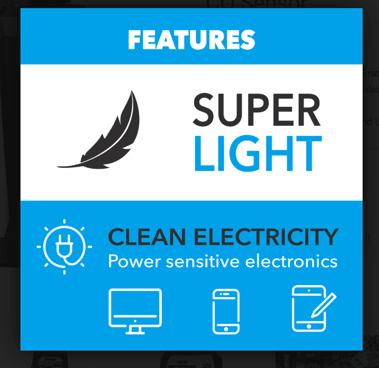 Pulsar Ultra Light Quiet 1600W Portable Gas Inverter Generator CARB Compliant 0.6-Gallon Fuel Tank-3