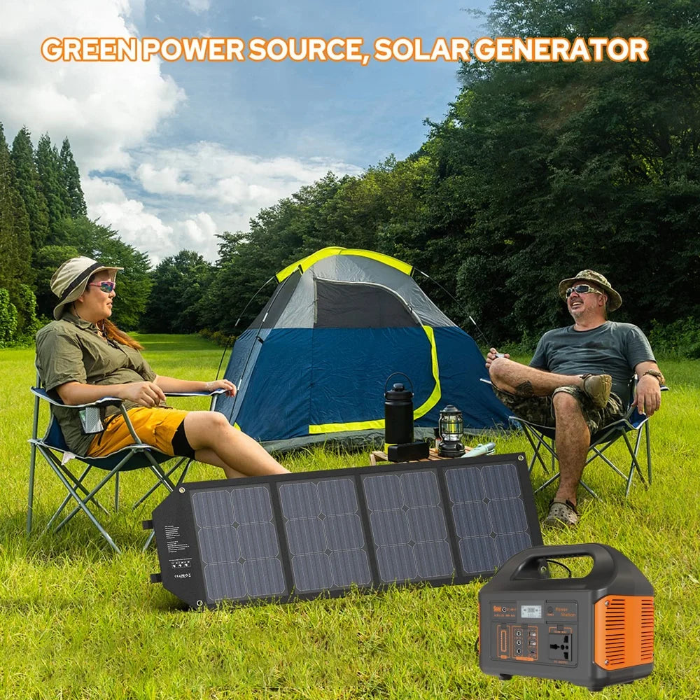 New Arrival Outdoor Portable 500W Power Station Power Generator 110V 220V LED Light Emergency Solar Power Bank for Home Camping-4
