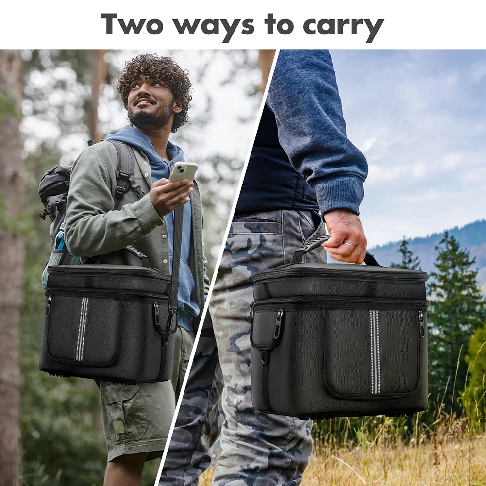 Portable Power Station Bag Waterproof Protective Case with Shoulder Strap & Handle for Ecoflow River 2 Pro & Ecoflow River 2 Max-4