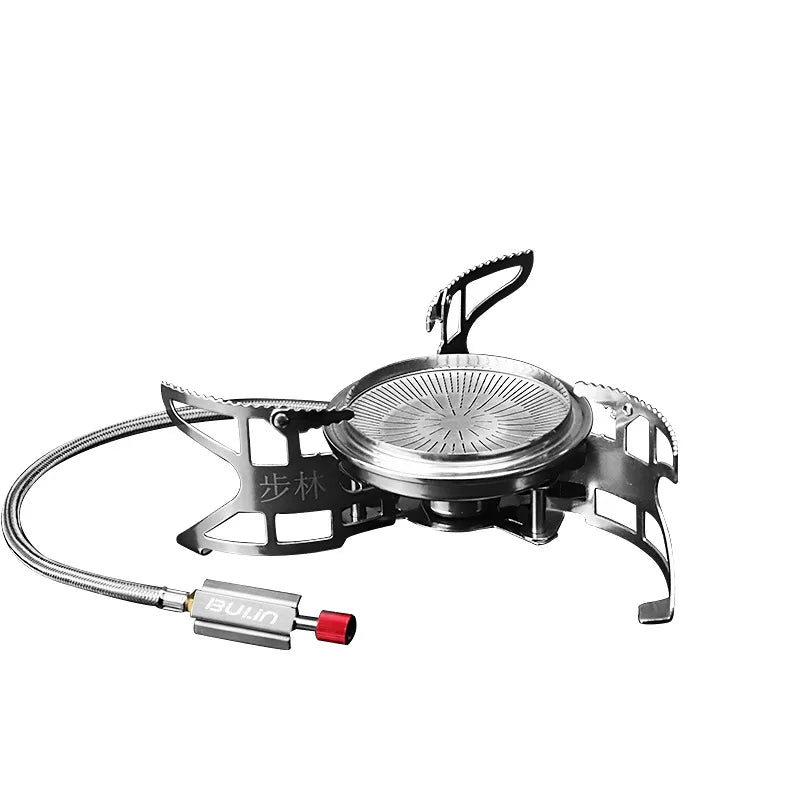 3800W Windproof Camping Gas Stove Silver-0