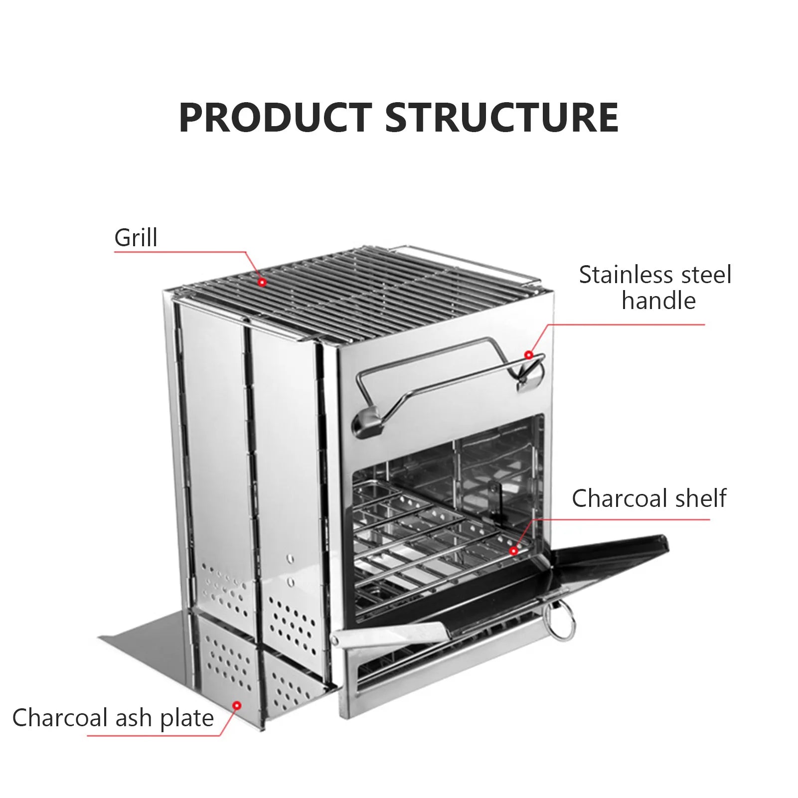 Wood Stove Stainless Steel-3