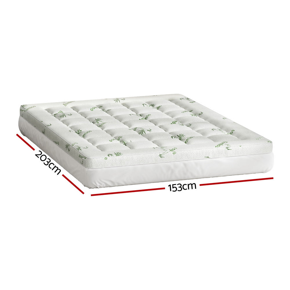 NNEDSZ Bedding Mattress Topper Pillowtop Bamboo 7.5cm Queen-1