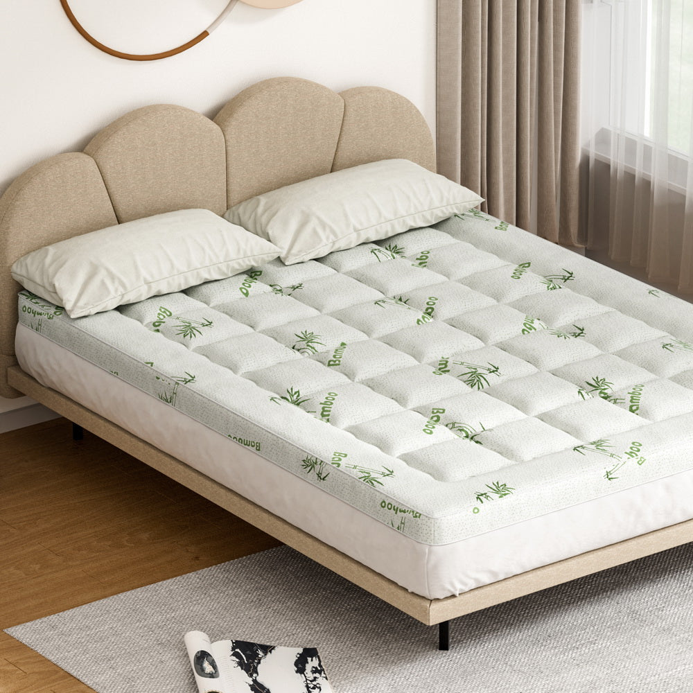 NNEDSZ Bedding Mattress Topper Pillowtop Bamboo 7.5cm Queen-4