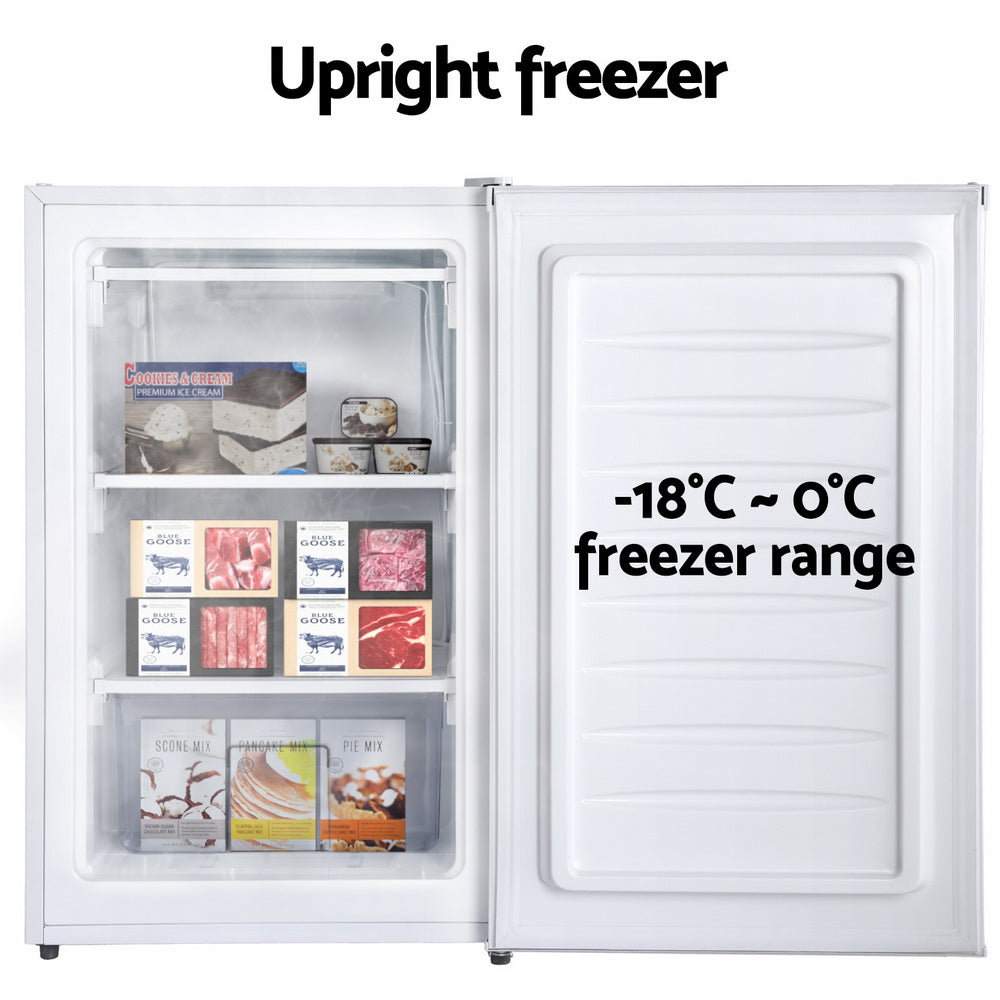 NNEDSZ Devanti 81L Upright Freezer Fridge White-3