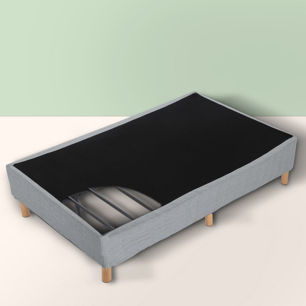 NNEDSZ Metal Bedframe Mattress Foundation (Light Grey) – King-3