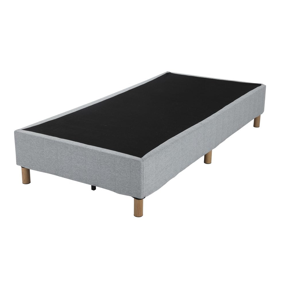 NNEDSZ Metal Bedframe Mattress Foundation (Light Grey) – King-4