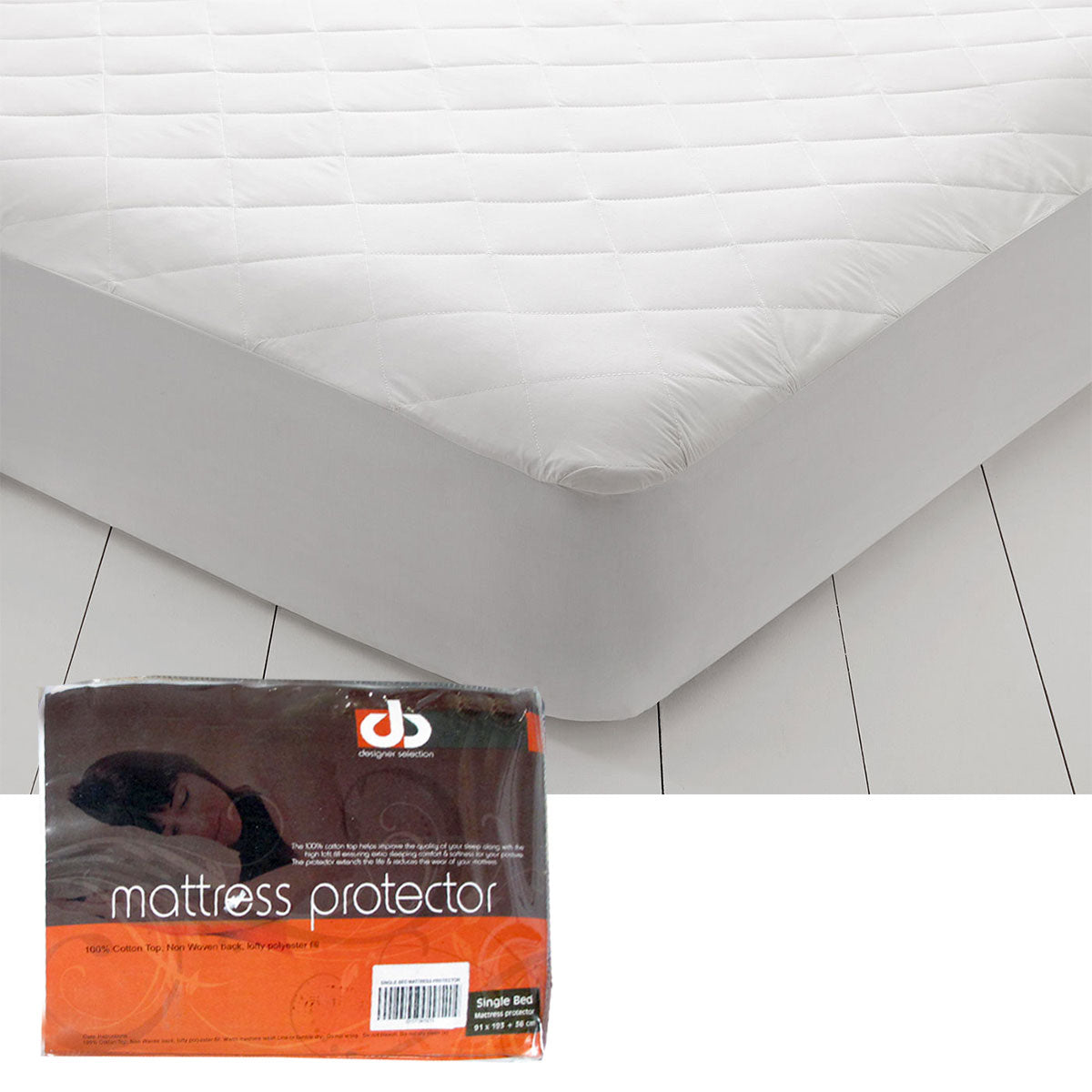 NNEDSZ Lightly Quilted Cotton Top Mattress Protector Single-0