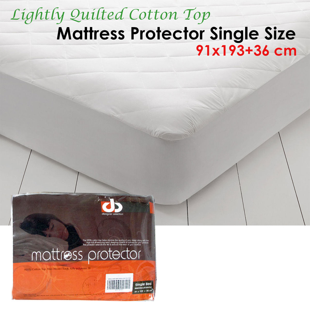 NNEDSZ Lightly Quilted Cotton Top Mattress Protector Single-1