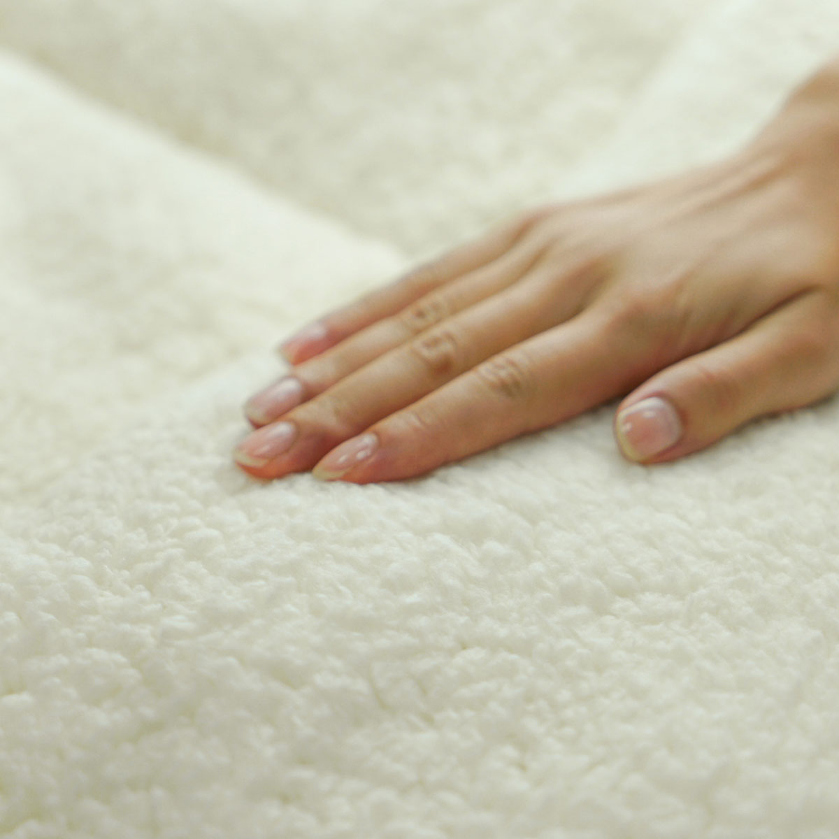NNEDSZ 1600GSM Sherpa Winter Mattress Topper King-2