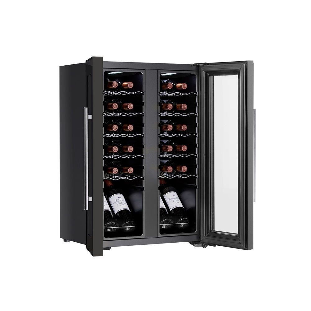 NNEDSZ Wine Cooler Fridge Dual Zone 24 Bottles-2
