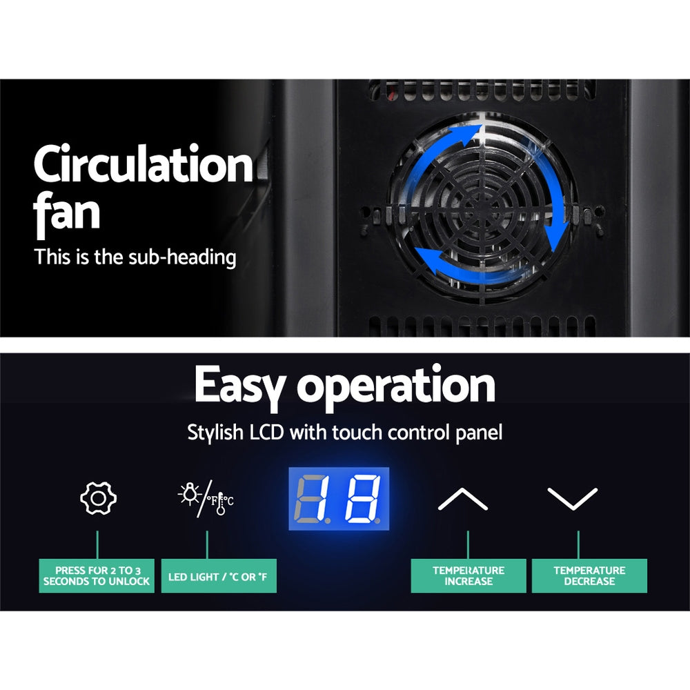 NNEDSZ Wine Cooler 12 Bottle Thermoelectric Fridge Storage Chiller-2