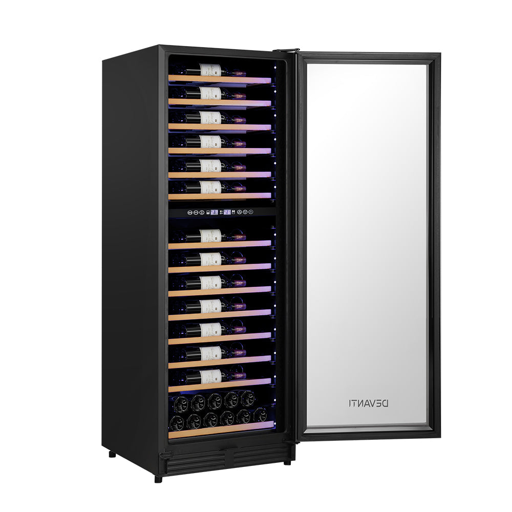 NNEDSZ Wine Cooler Fridge Dual Zone 128 Bottles-2