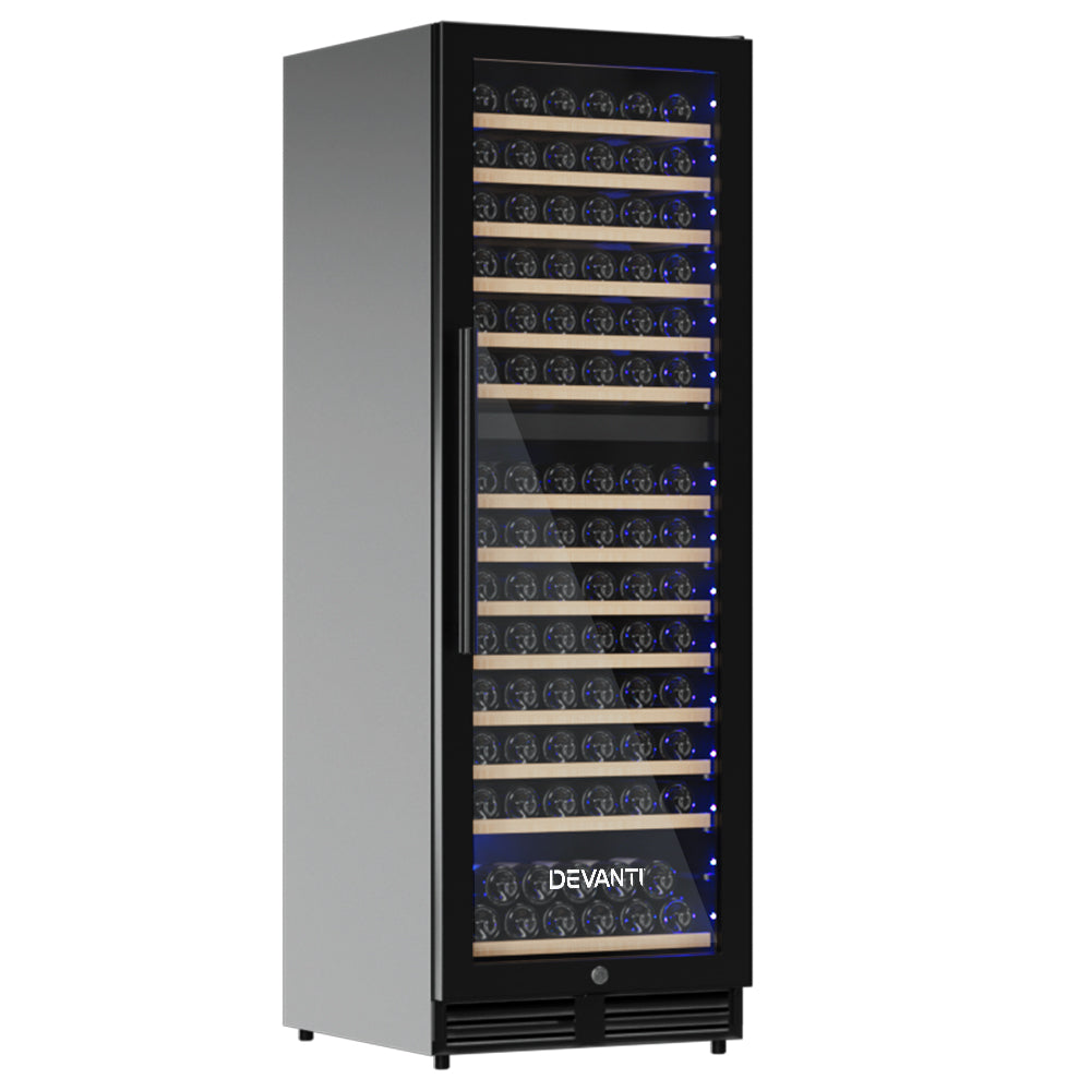 NNEDSZ Devanti Wine Fridge Cooler Dual Zone 154 Bottles-3