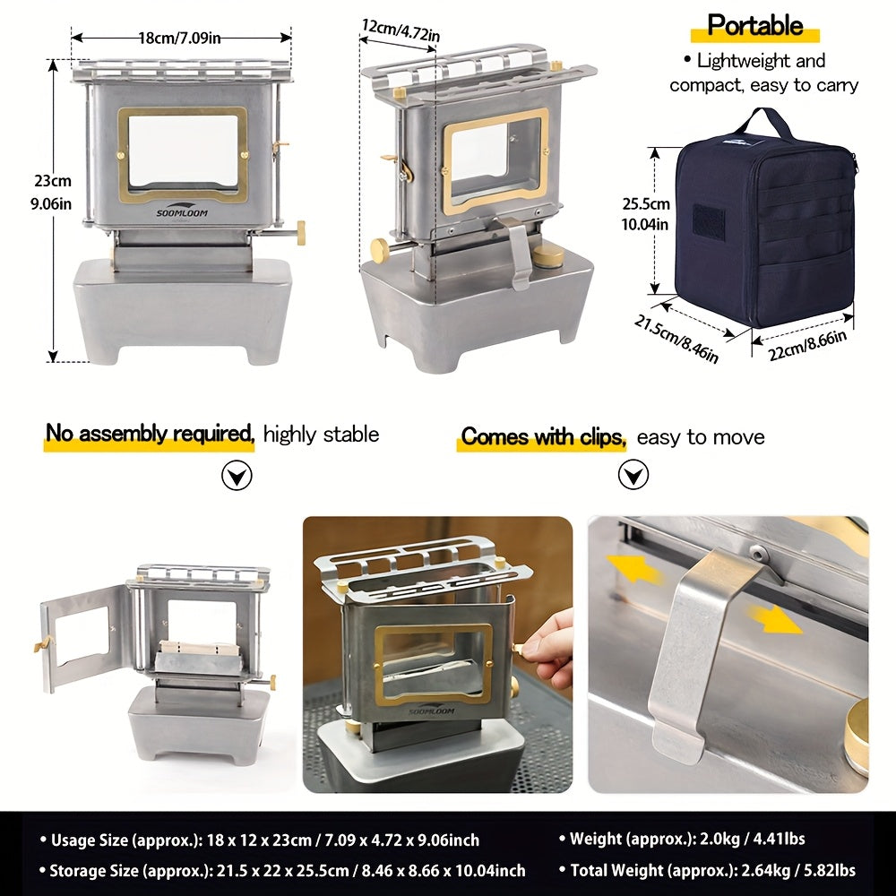 Camping Stove with Glass Window-4