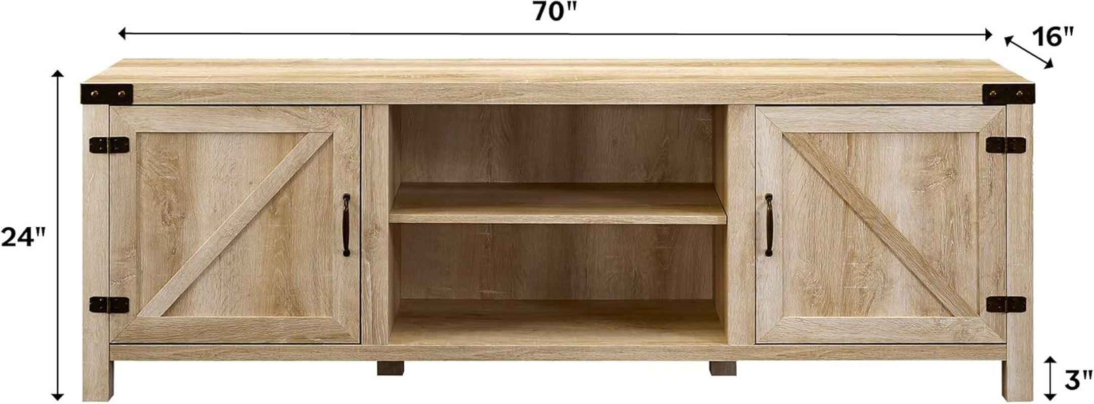Georgetown Modern Farmhouse 70-Inch TV Stand White Oak-2