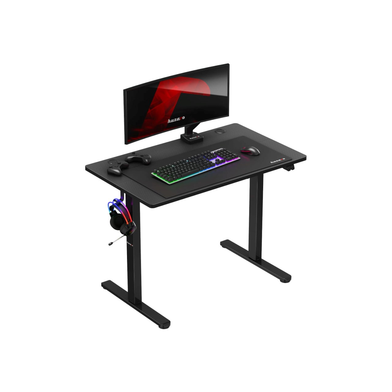 Huzaro Hero 7.9 Elektromosan állítható Gamer asztal 100 x 60 x 72-118 cm - Fekete (HZ-HERO 7.9 BLACK)-0