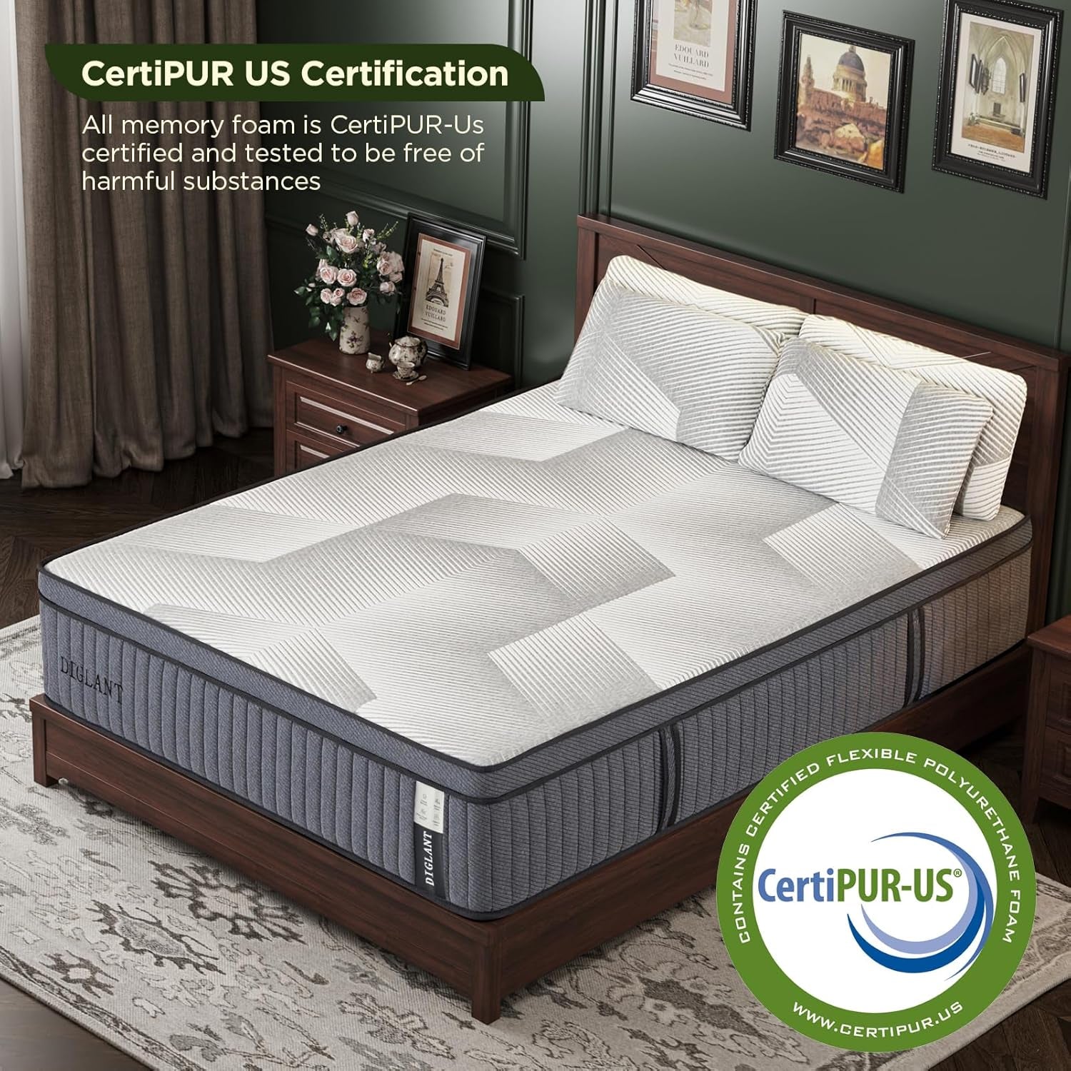 Queen Hybrid Memory Foam Mattress 14 Inch-1