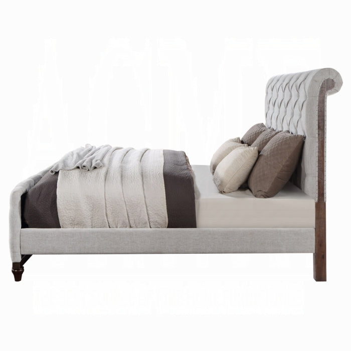 Classic upholstered king bed design