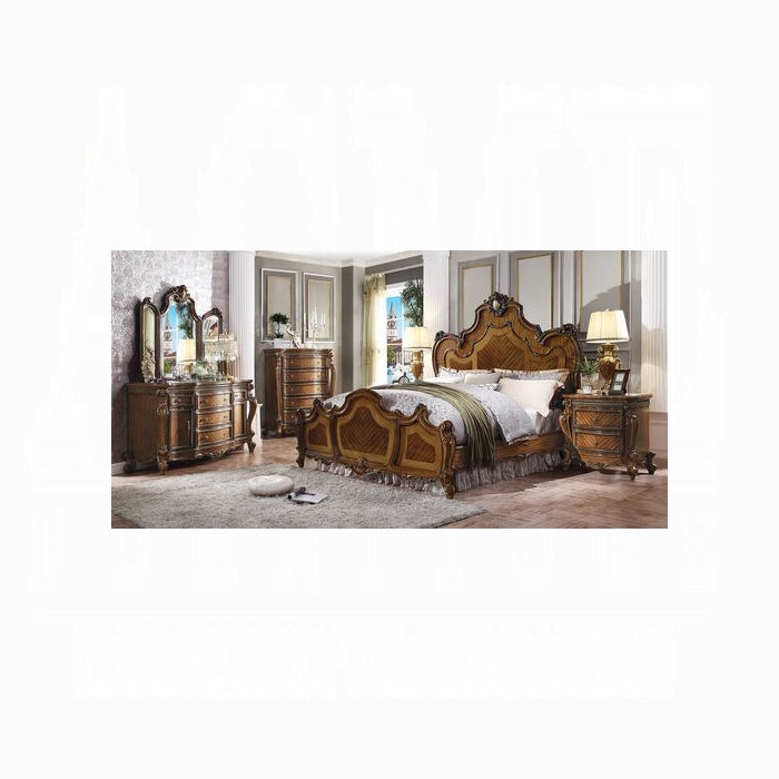 Picardy Eastern King Bed honey oak finish