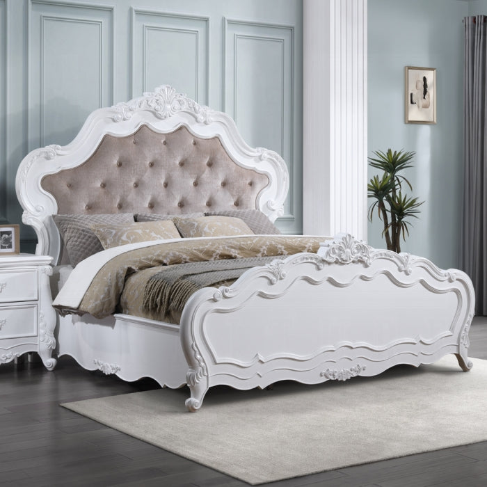 Latisha Queen Bed antique oak finish