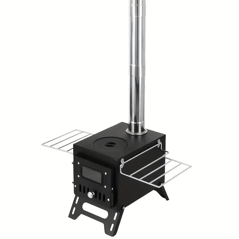 Portable Black Outdoor Stove with Fireplace-0