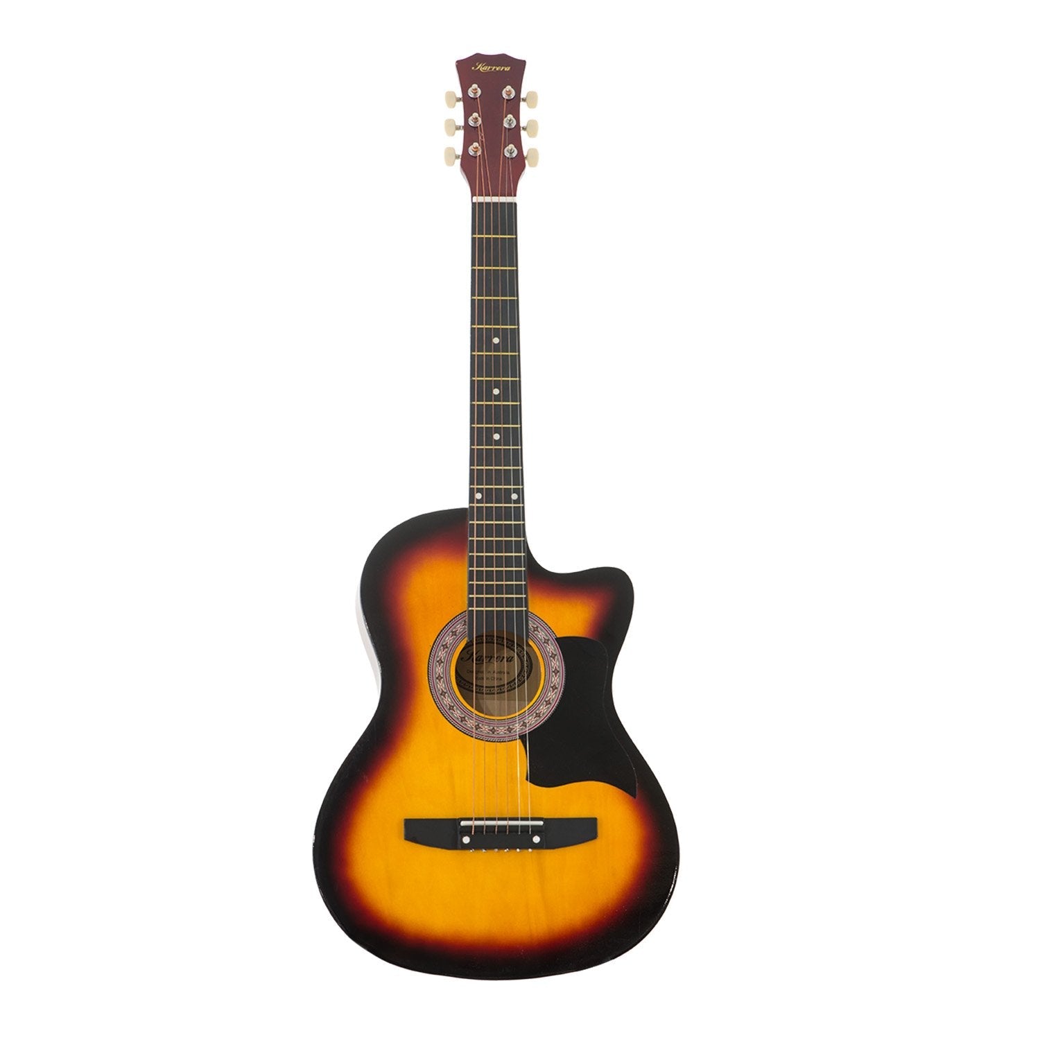 NNEDPE 38in Pro Cutaway Acoustic Guitar with Carry Bag - Sun Burst-0