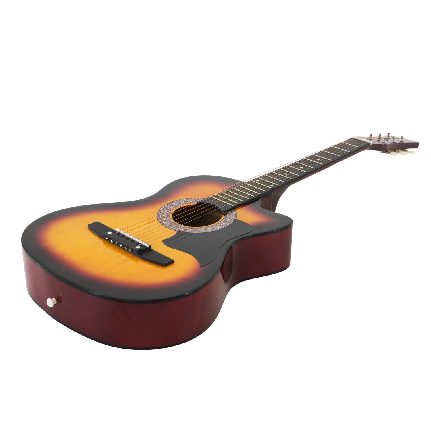 NNEDPE 38in Pro Cutaway Acoustic Guitar with Carry Bag - Sun Burst-1