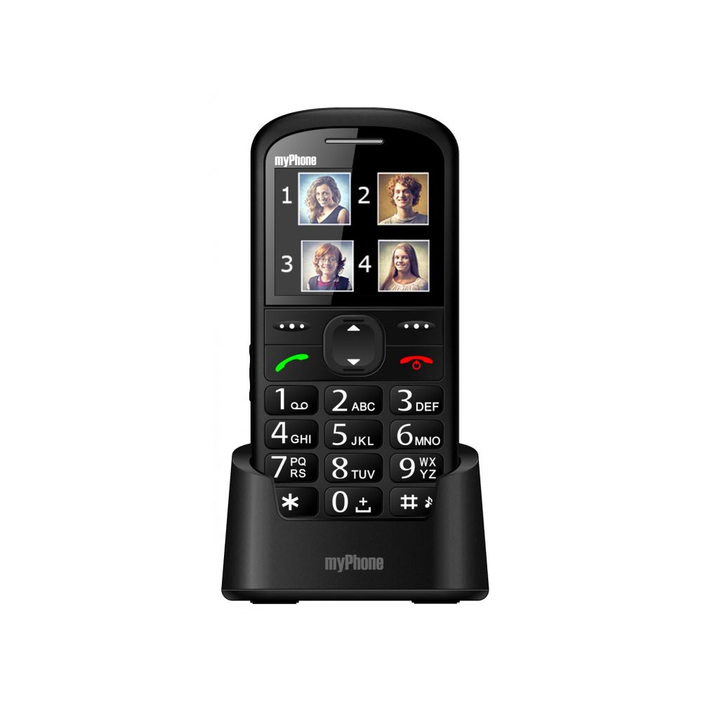 myPhone HALO 2 mobiltelefon időseknek fekete (halo2_bk)-0