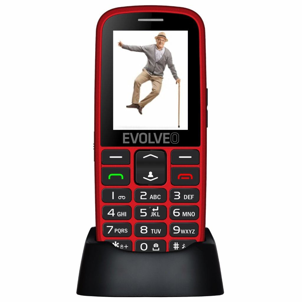 Evolveo EasyPhone EP-550-EGR mobiltelefon időseknek piros (EP-550-EGR)-0