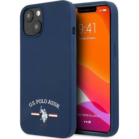 US Polo Silicone Collection iPhone 13 Mini Telefon tok - Kék (USHCP13SSFGV)-0